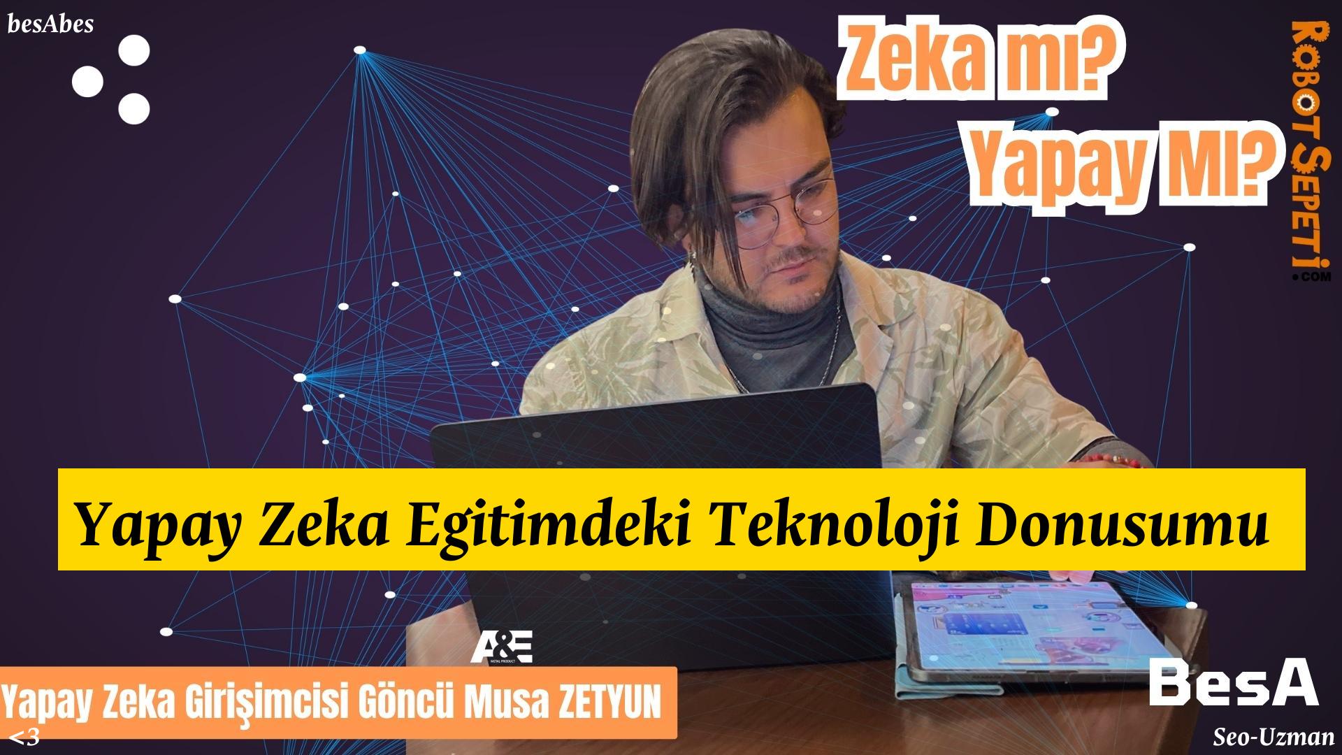 yapay zeka ile yapay zeka eğitimdeki teknoloji dönüşümü hakkında etkileyici bir görsel.